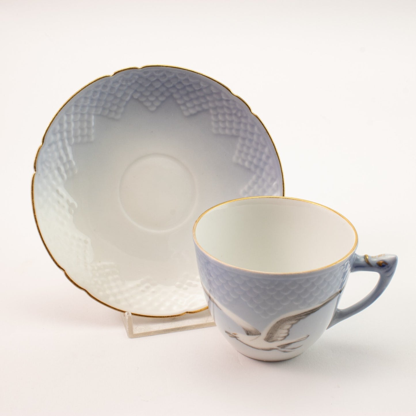 ANTICA TAZZA CAFFE' PORCELLANA E ORO ZECCHINO GABBIANI BING&GRONDAHL SN