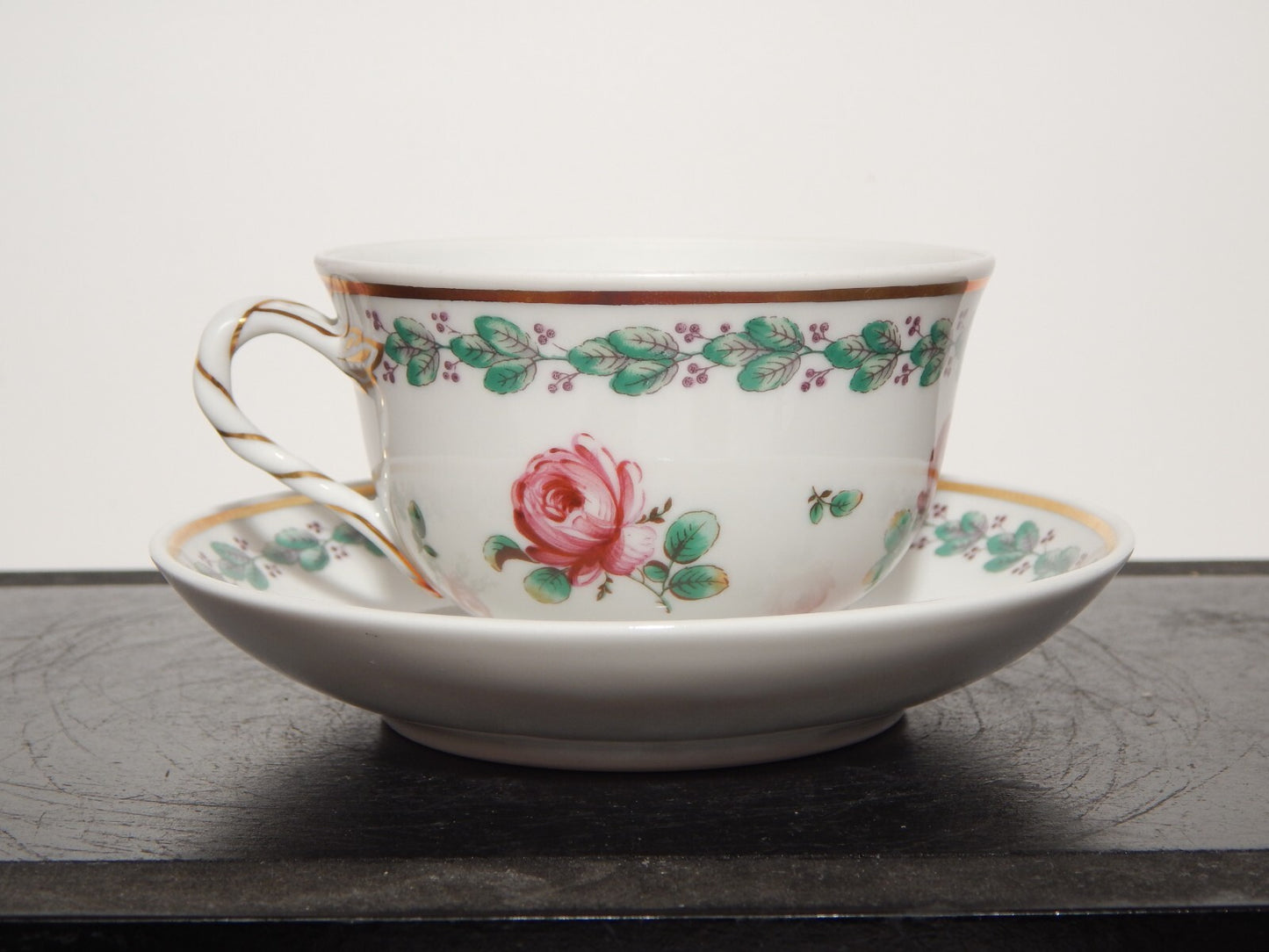 PREZIOSA RICHARD GINORI PITTORIA DOCCIA TAZZA DA TE' PORCELLANA DECORO FLOREALE