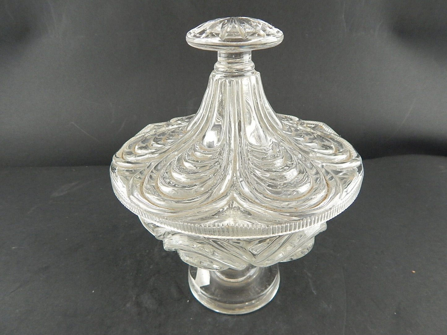 ANTICA PRIMO 800 ORIGINALE PREZIOSO PORTA BONBONS CENTROTAVOLA IN VETRO DIFETTO