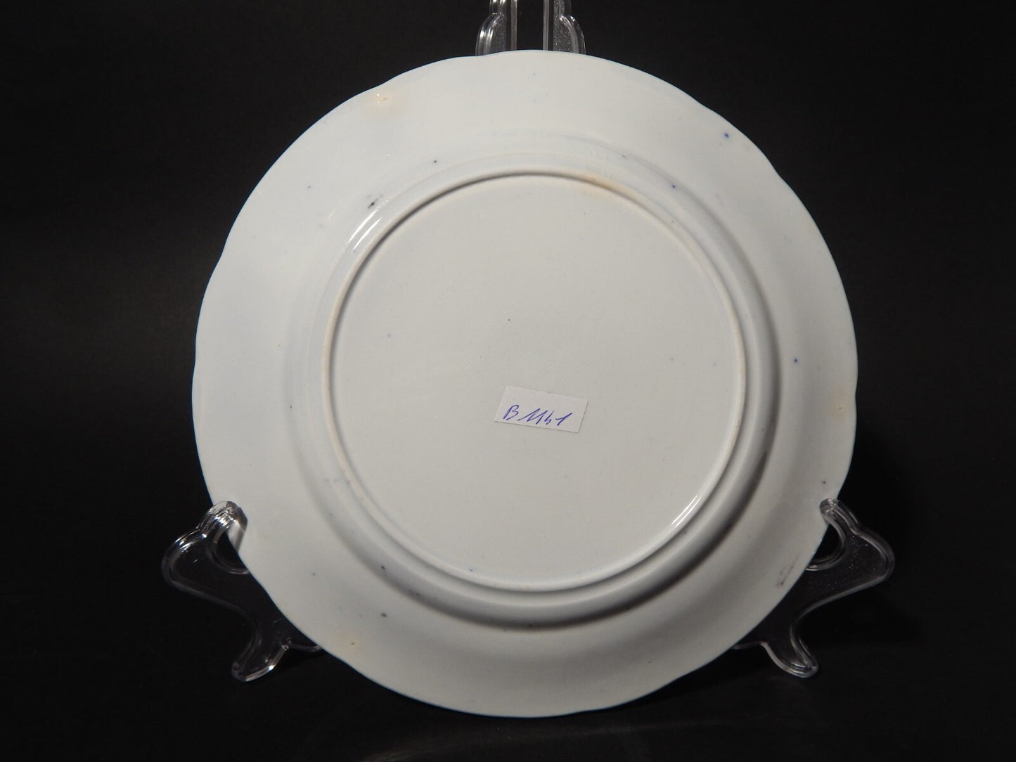 ANTICO RARO PIATTO CERAMICA DISEGNO JARDINIERE VILLEROY & BOCH FINE '800 difetto