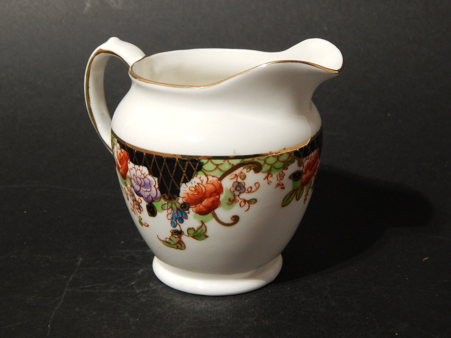 ANTICA LATTIERA BRICCO PORCELLANA INGLESE DELPHINE CROWN CHINA FINE 800