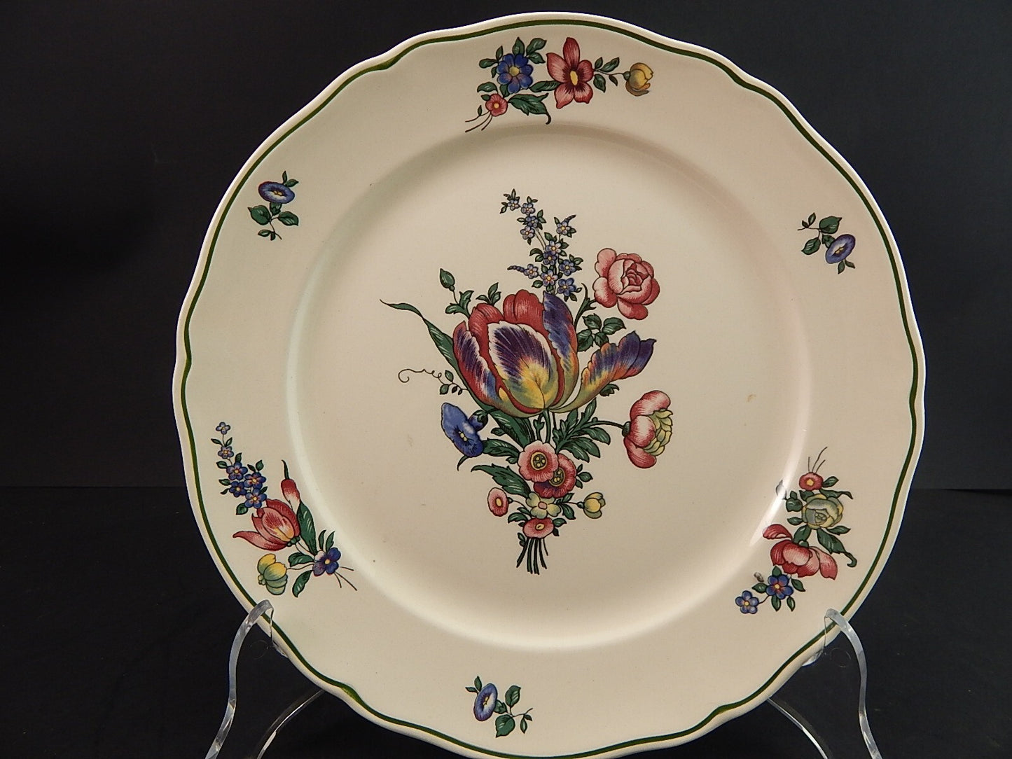 VINTAGE RARO PIATTO CERAMICA VECCHIA STRASBURGO VILLEROY&BOCH #1117