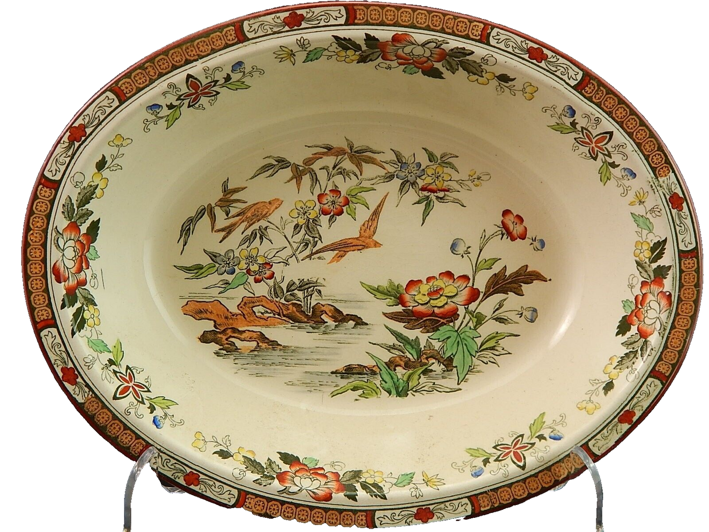 ANTICA 1880 TERRINA LEGUMIERA SEMIPORCELLANA INGLESE BISHOP POWELL & STONIER