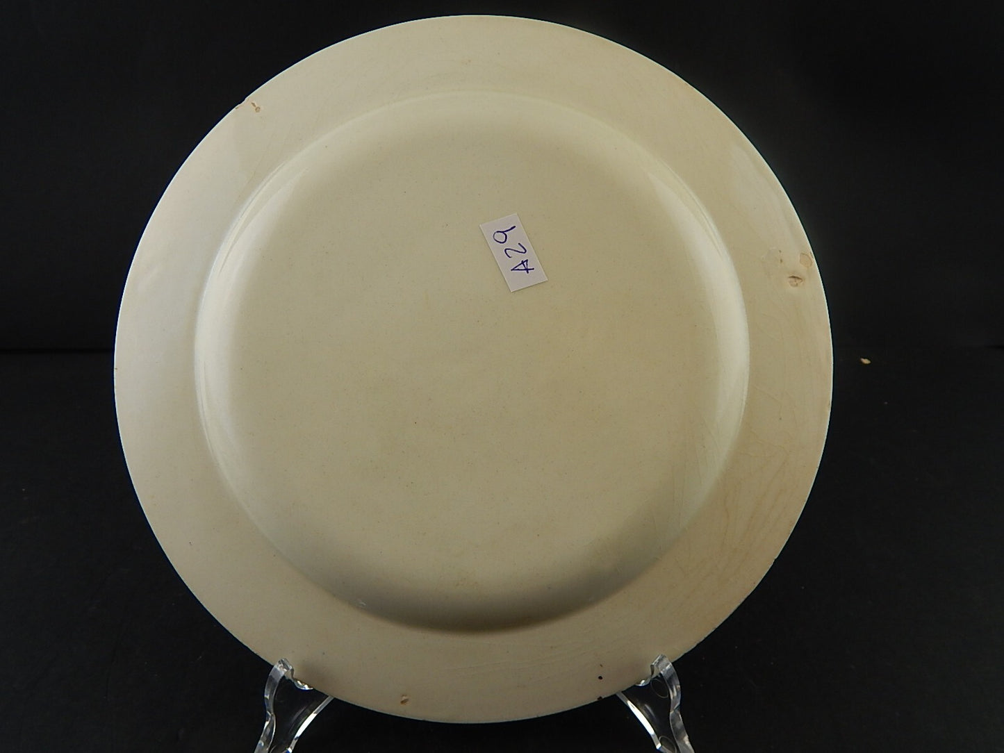 ANTICO PIATTO SEMI PORCELLANA RICHARD MILANO DECORO FERRARA META' 800 #A29