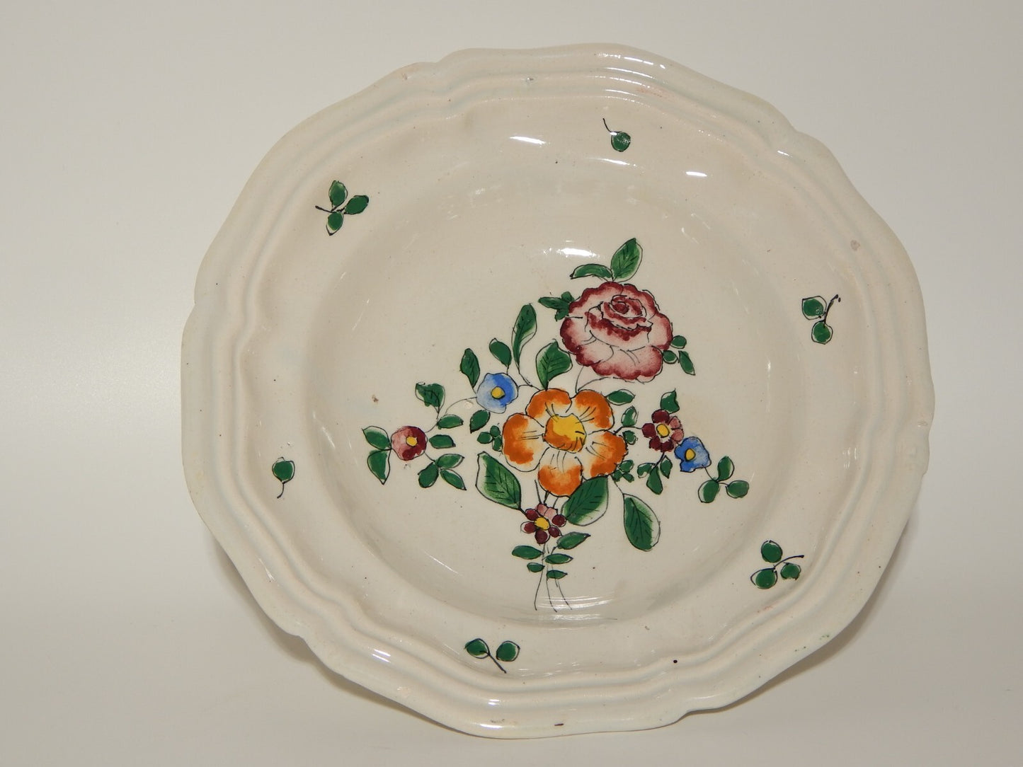 ANTICA ALZATA CENTROTAVOLA MAIOLICA CERAMICA LODIGIANA VECCHIA LODI DIPINTA