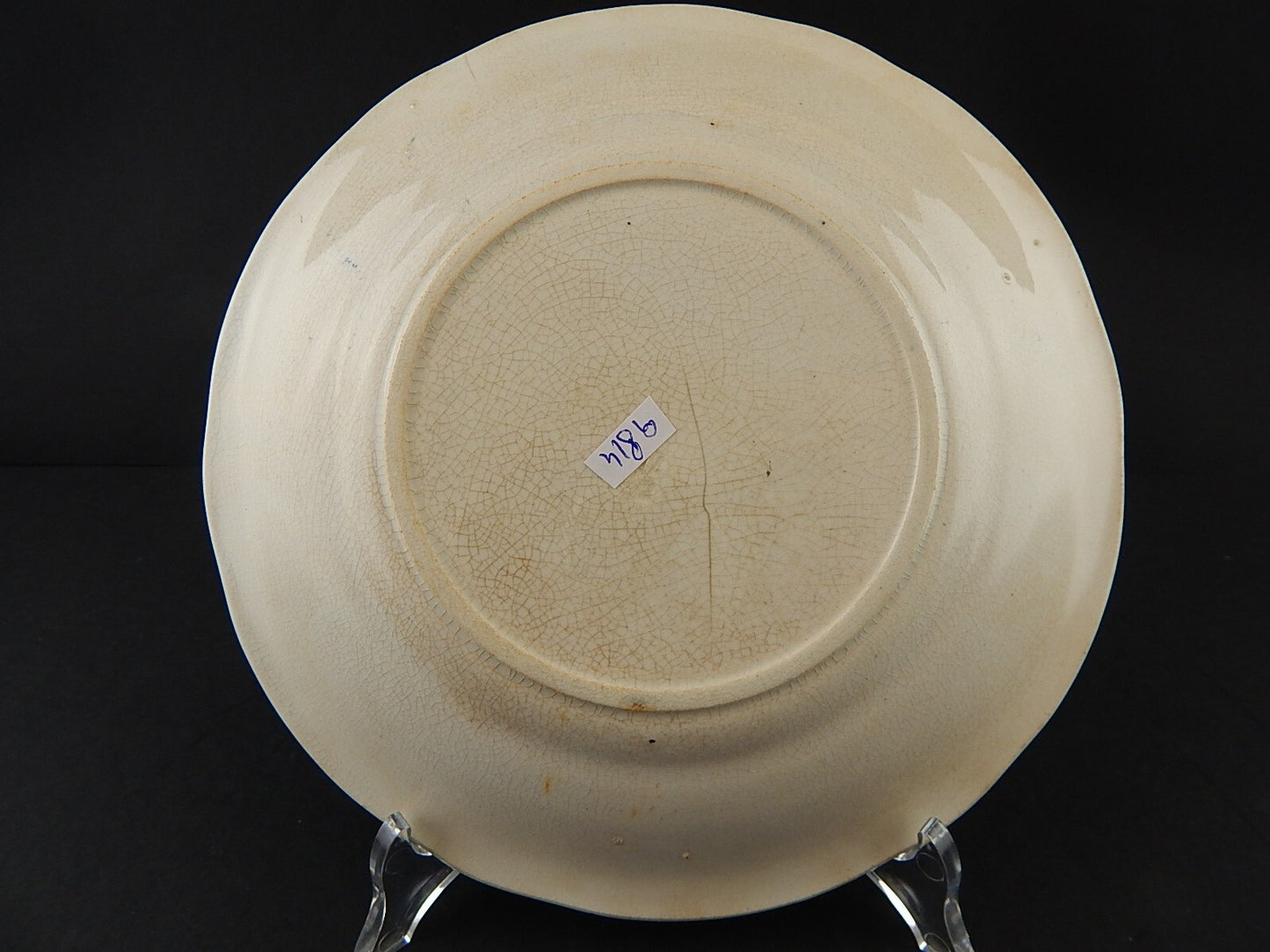 ANTICO PIATTO UMORISTICO CERAMICA FRANCESE SECONDA META' 800 IL CACCIATORE #9814