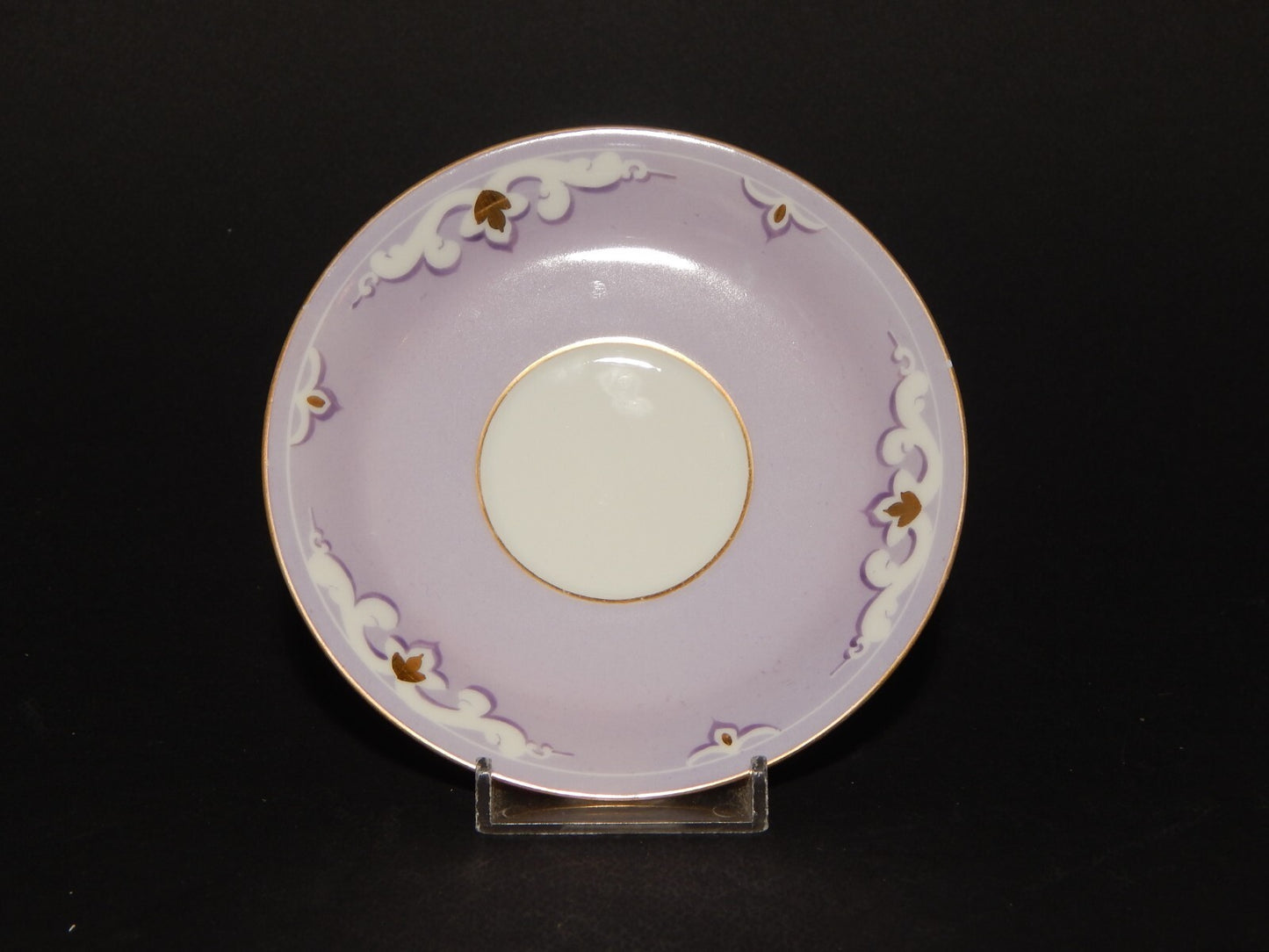 ANTICA RARA PREZIOSA LIBERTY TAZZINA CAFFE' FINISSIMA PORCELLANA VIOLA LILLA