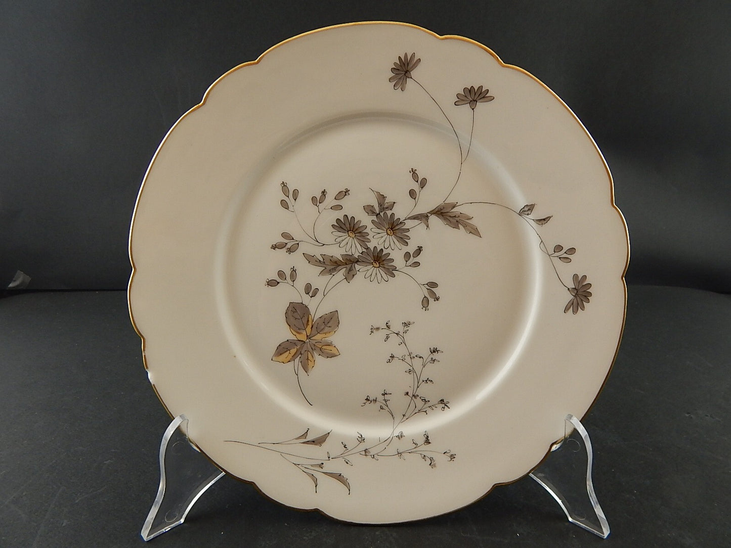 ANTICO PIATTO PORCELLANA GINORI DOCCIA DEL 1926 DECORATO A MANO DIFETTO A276