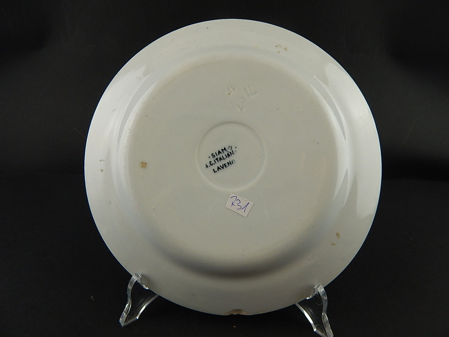 ANTICO PIATTO DESSERT SOCIETA' CERAMICA ITALIANA LAVENO SCI DECORO SIAM A731