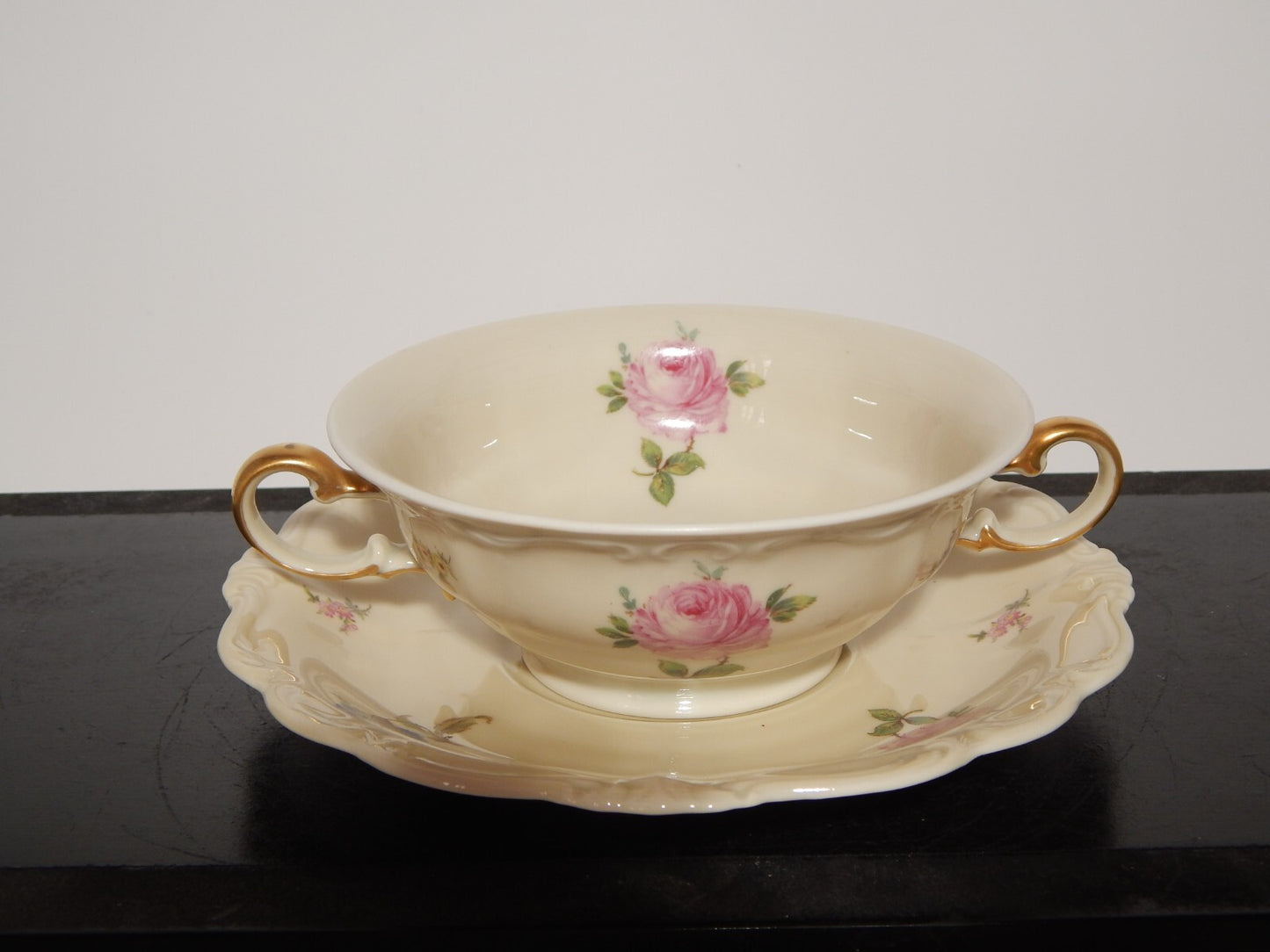 PREZIOSA ROCAILLE ANTICA TAZZA BRODO CONSOMME' PORCELLANA ROSENTHAL POMPADOUR #