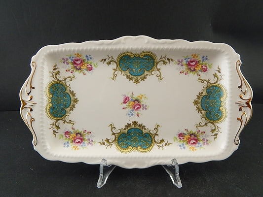 PREZIOSA PORCELLANA ROYAL ALBERT VINTAGE VASSOIO SANDWICH DISEGNO BERKELEY