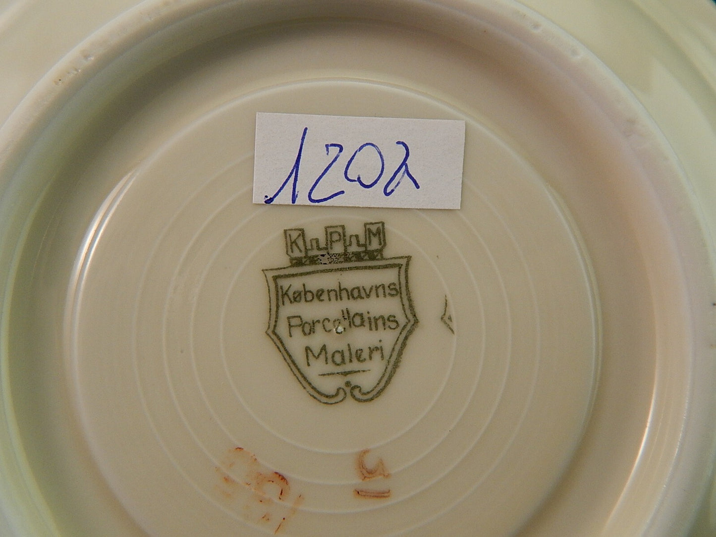 ANTICA TAZZA KPM COPENHAGEN PORCELLANA BOUQUET DI FIORI E ORO DEL 1924 #1207