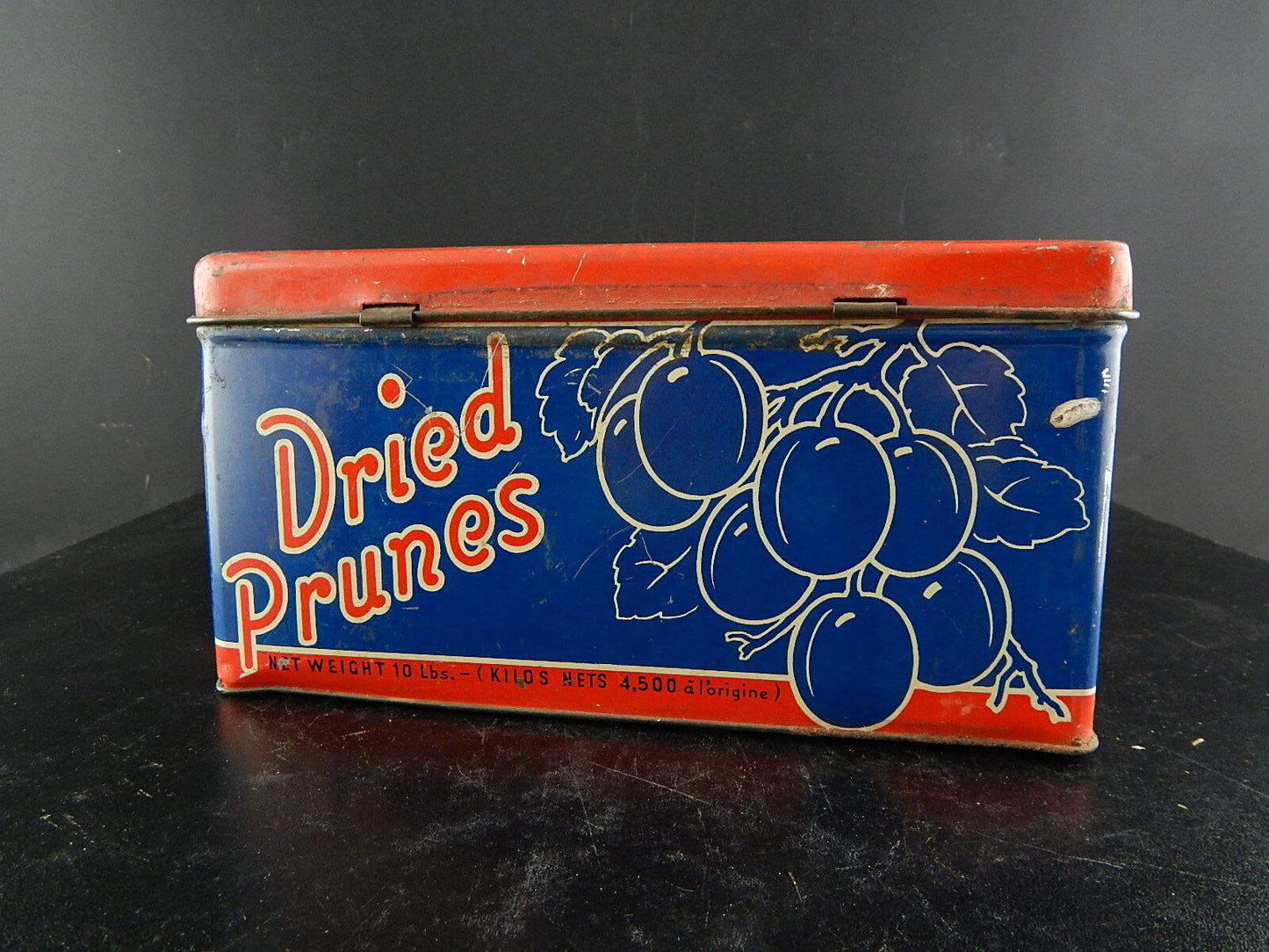 PUBBLICITARIO VINTAGE SCATOLA PRUGNE SECCHE COOP MADE IN YUGOSLAVIA COLLEZIONE