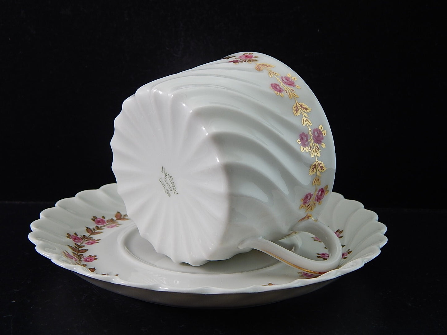 VINTAGE PREZIOSO SERVIZIO 6 TAZZE DA TE' PORCELLANA HAVILAND LIMOGES