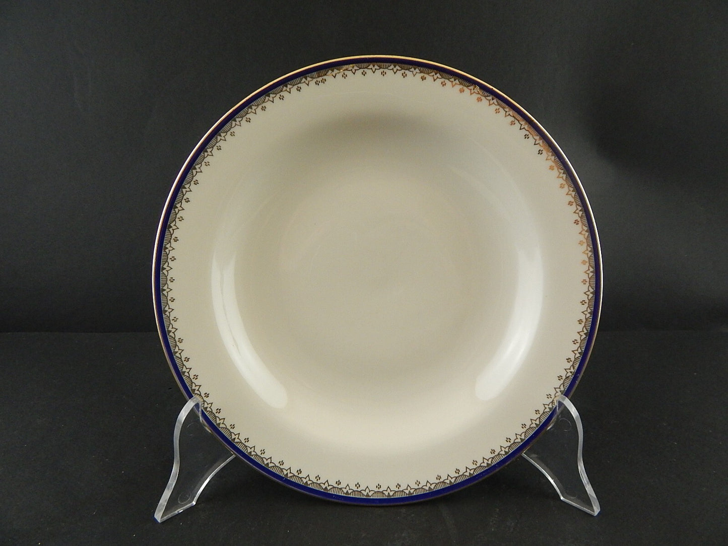 ANTICO SERVIZIO PIATTI STILE IMPERO PORCELLANA DECORO BLU E ORO BAVARIA SCHALLER