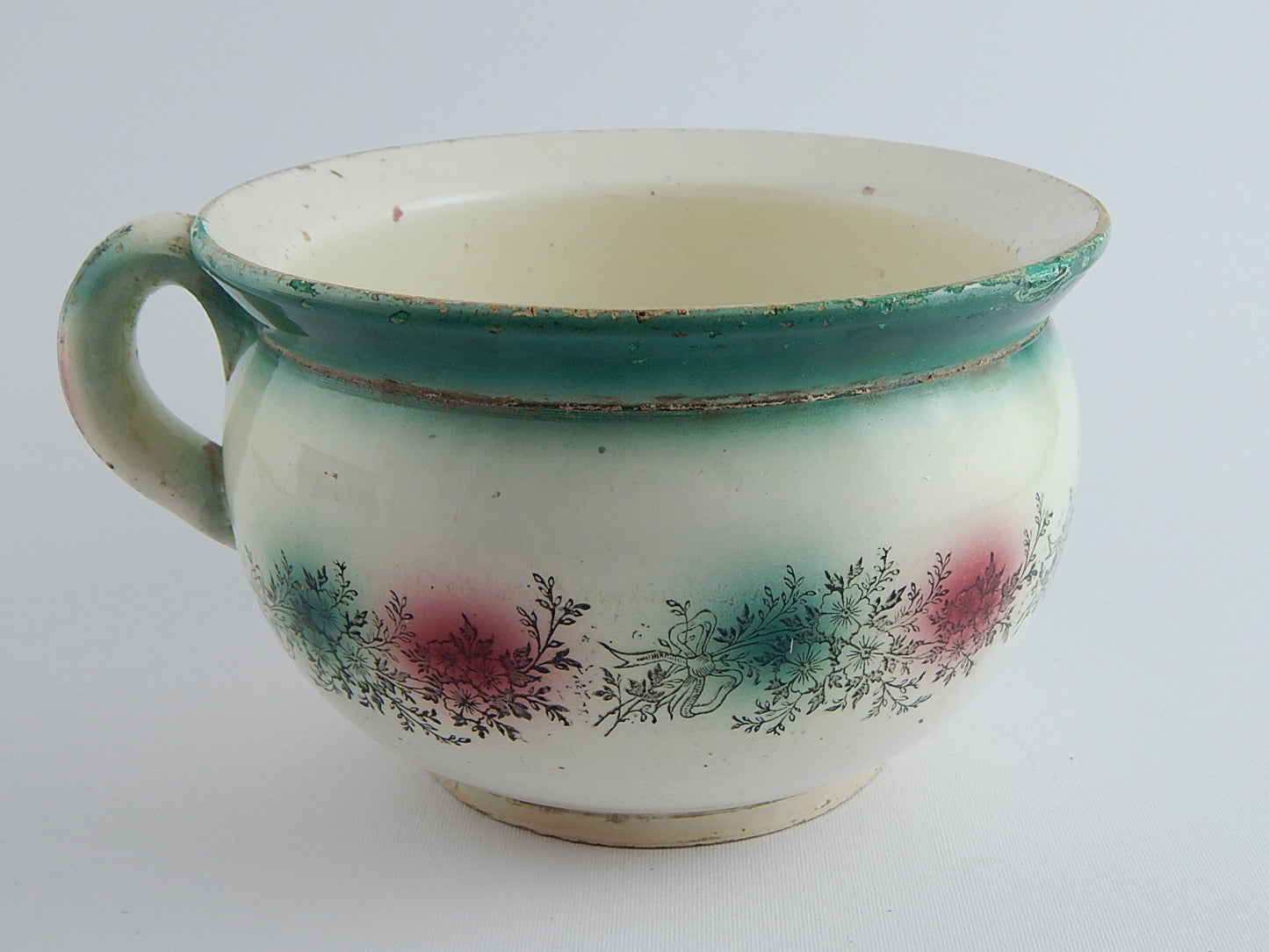 ANTICO VASO NOTTE PITALE CERAMICA PORCELLANA PRIMO NOVECENTO F. MUSSO MONDOVI'