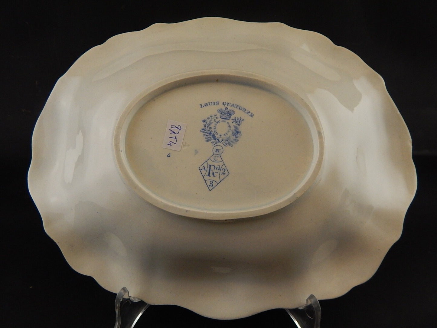 COPELAND & GARRETT 1844 ANTICO RARO PREZIOSO VASSOIO CERAMICA LOUIS QUATORZE