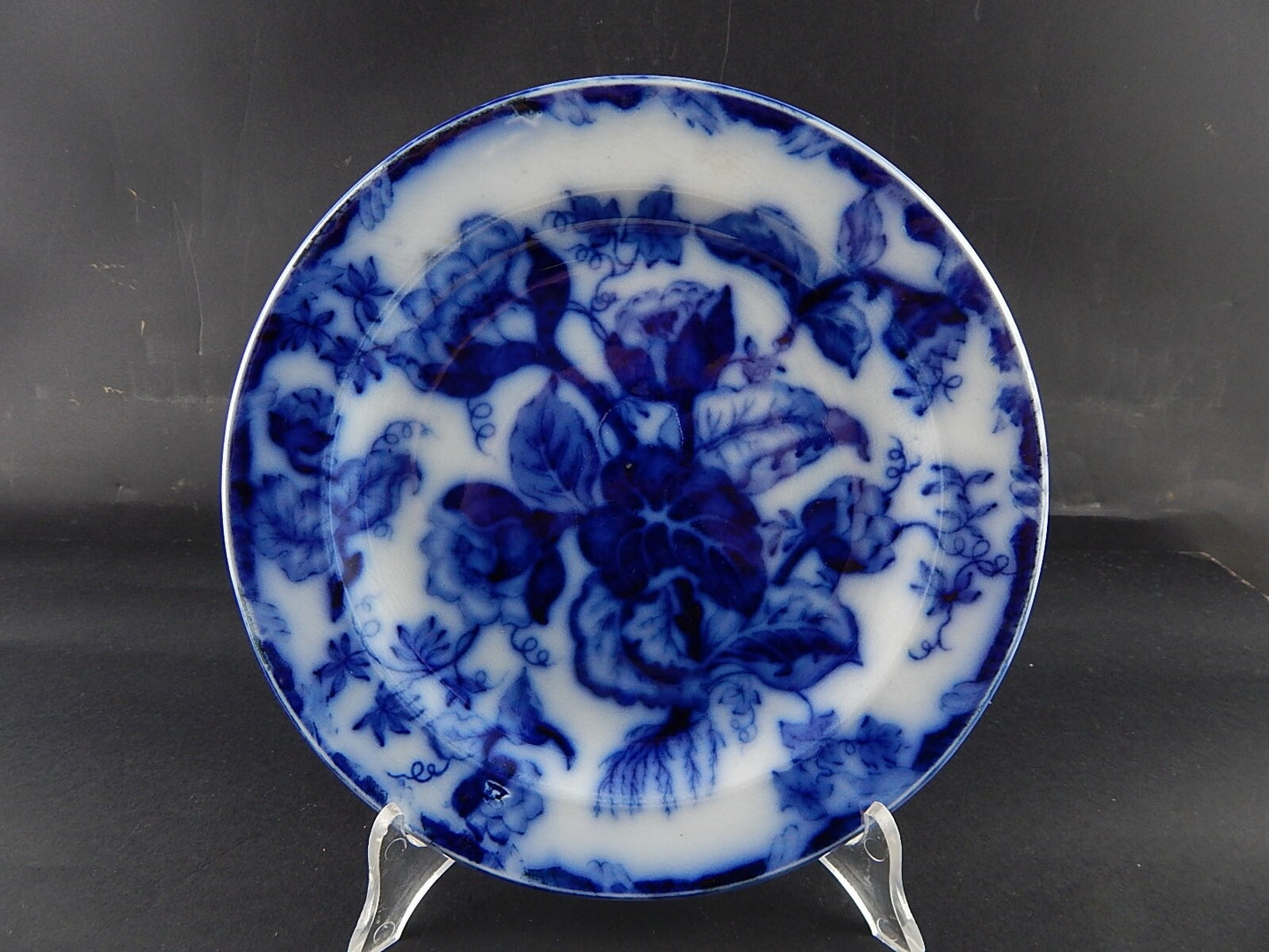 ANTICO PIATTO NINFEE CERAMICA RICHARD MILANO FINE 800 FLOW BLUE WATER NYMPH 8738