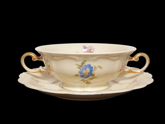 PREZIOSA ROCAILLE ANTICA TAZZA BRODO CONSOMME' PORCELLANA ROSENTHAL POMPADOUR #