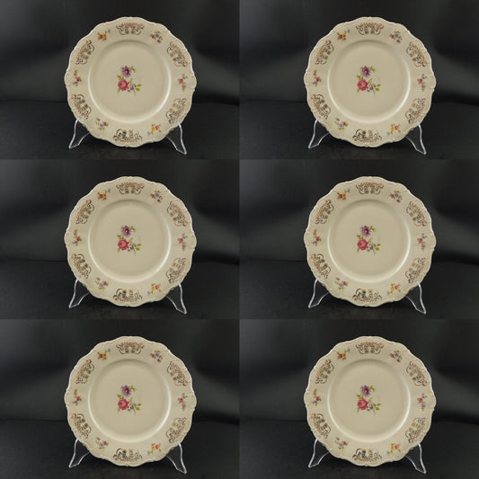 ANTICO SERVIZIO 6 PIATTI PORCELLANA BAVARIA SELTMANN W THERESIA LA ROSA LA DALIA