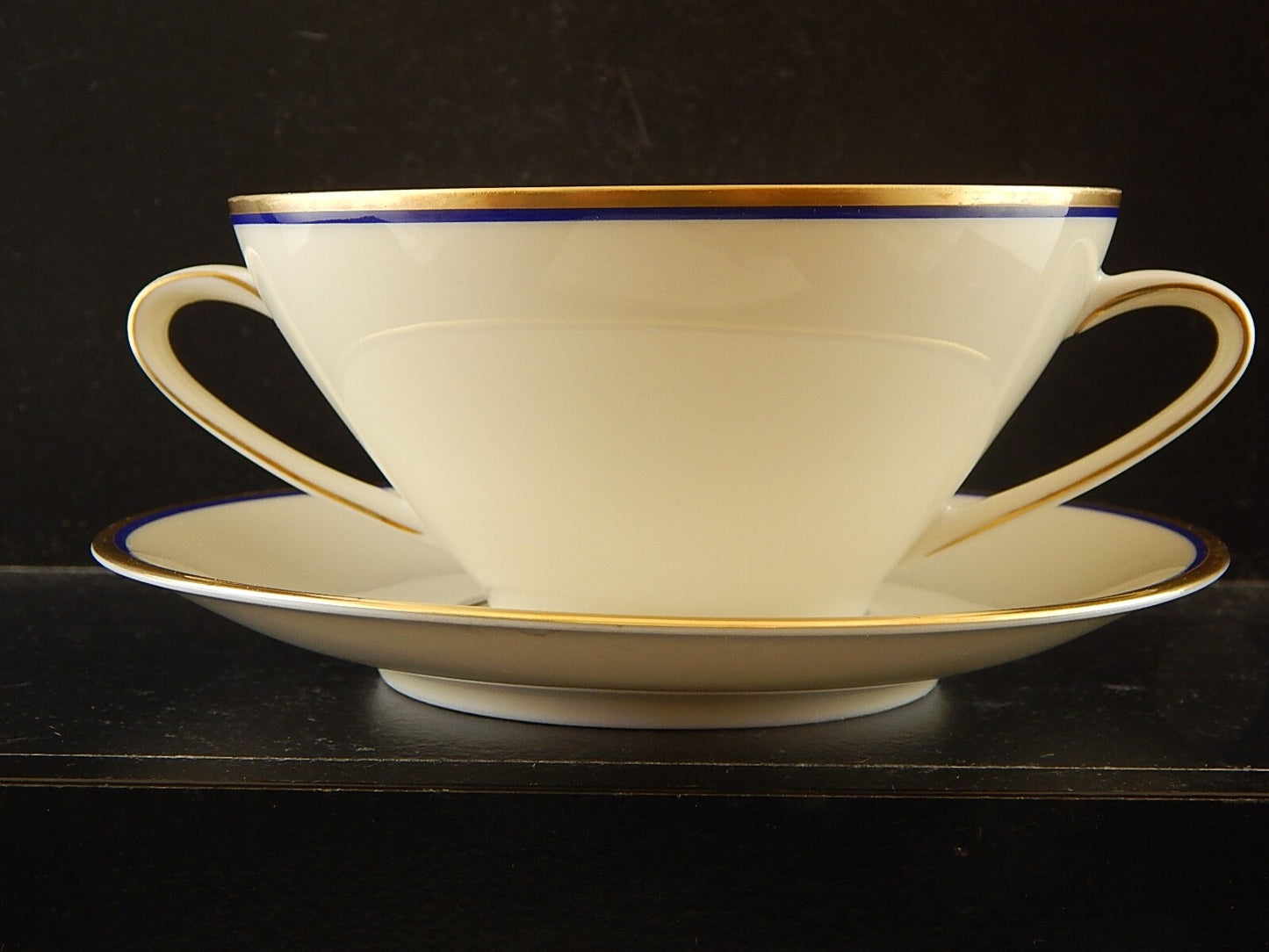 VINTAGE TAZZA DA BRODO STILE IMPERO PREZIOSA PORCELLANA JAEGER BAVARIA