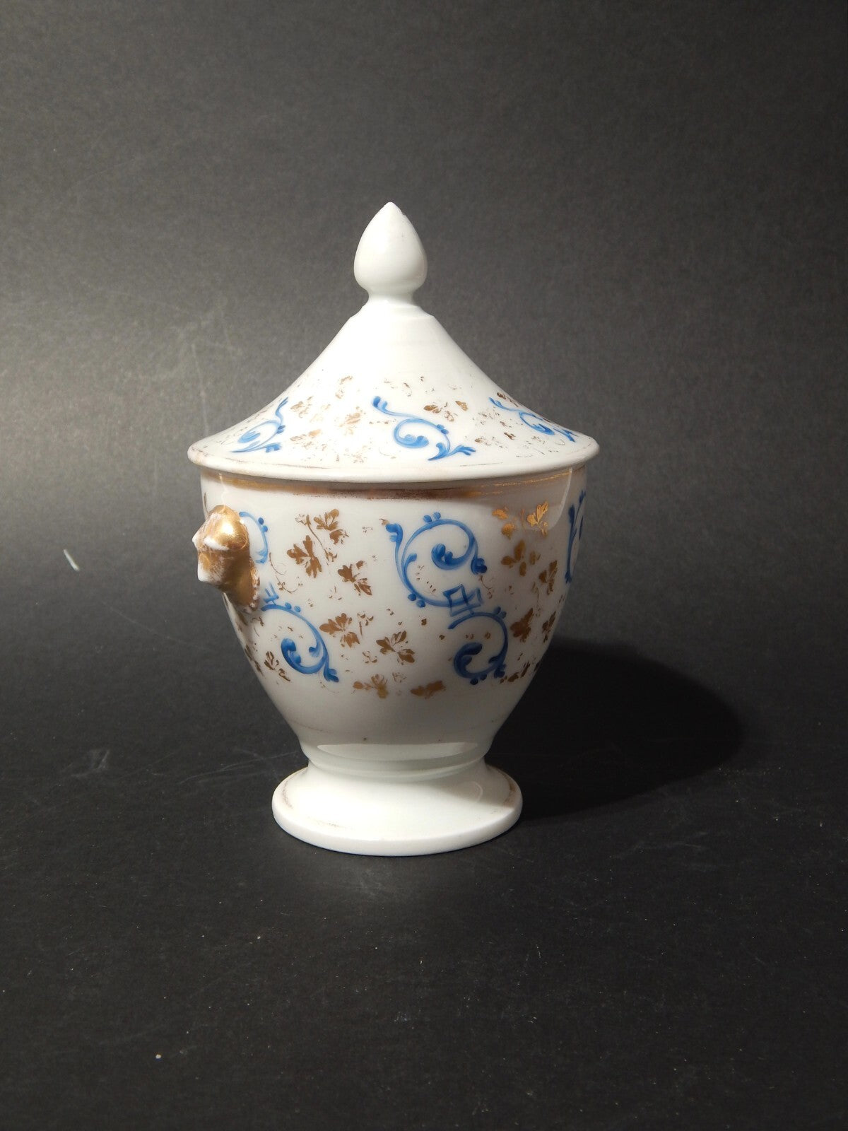 ANTICA PREZIOSA POTICHE URNA IMPERO VECCHIO PARIGI PORCELLANA PRIMO 800