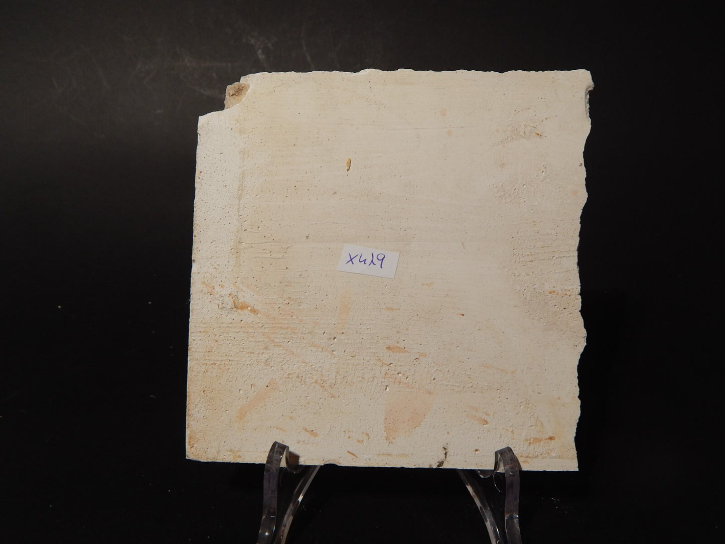 ANTICA PIASTRELLA MATTONELLA CERAMICA DELFT DEL 1700 DECORO AL MANGANESE (479)