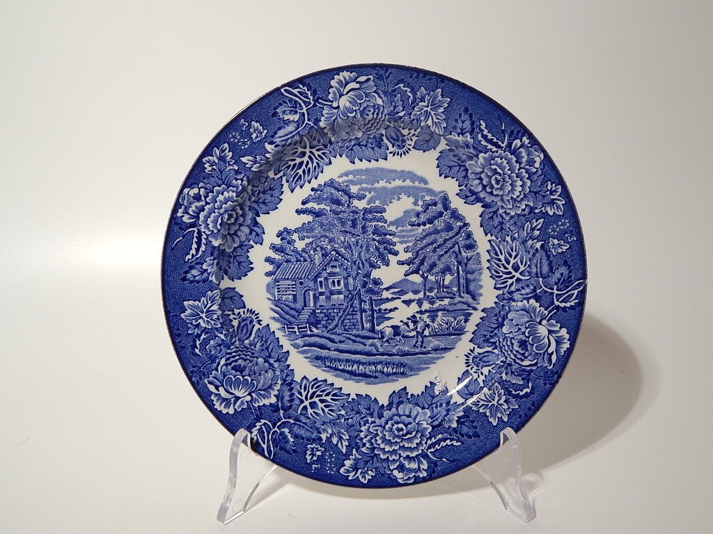 VINTAGE ENOCH WOOD'S ENGLISH SCENERY WOOD&SONS PIATTO DESSERT SEMI PORCELLANA