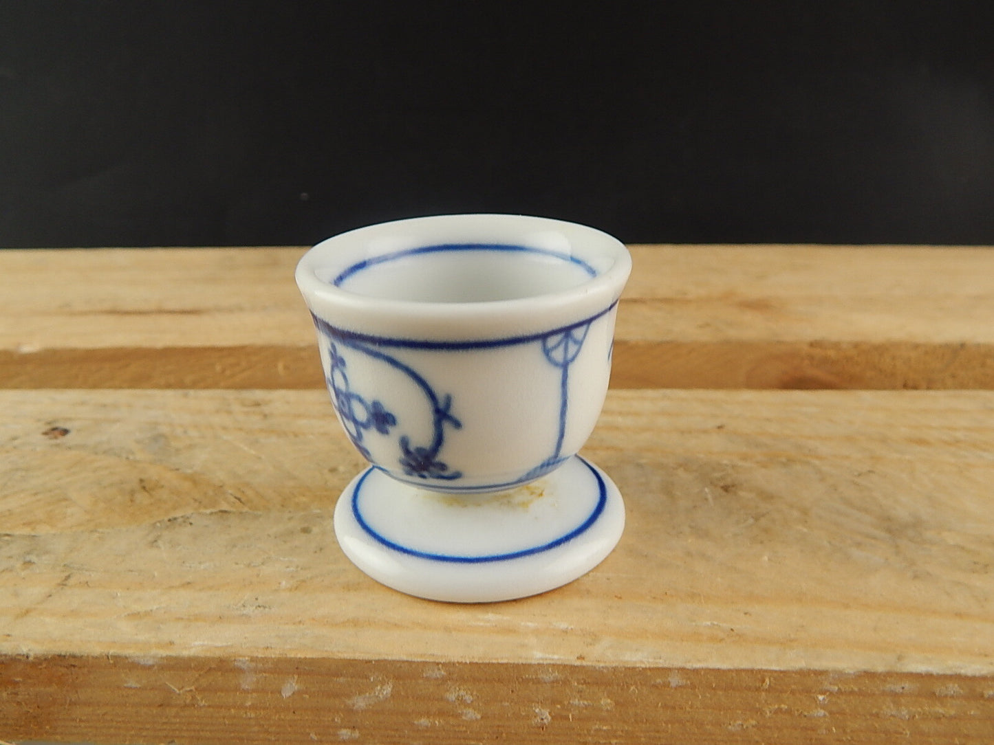 ANTICO PORTAUOVO PORCELLANA BIANCO BLU COBALTO WINTERLING BAVARIA BLUE FLUTED