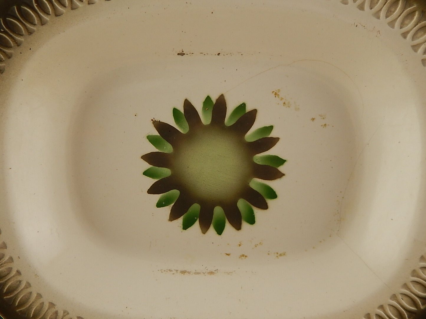 ANTICO RARO GRANDE VASSOIO CERAMICA LORENZO BELTRANDI MONDOVI' FINE 800