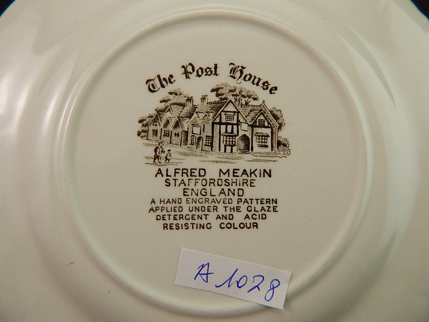 ANTICO SERVIZIO 6 PIATTI DESSERT CERAMICA INGLESE ALFRED MEAKIN THE POST HOUSE