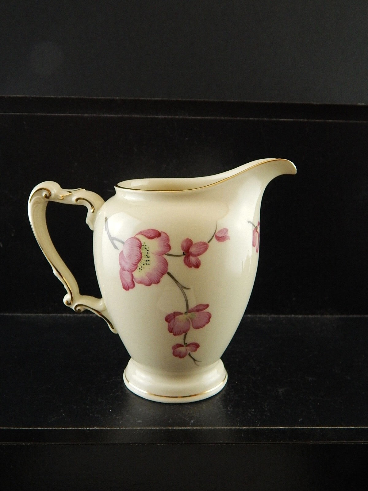 ANTICA ART DECO LATTIERA BRICCO PORCELLANA HEINRICH &CO SELB BAVARIA FIORI PESCO