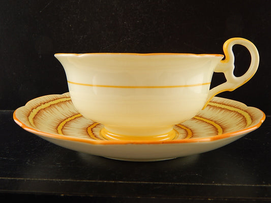 ANTICA ART DECO 1935 RARA TAZZA TÈ PORCELLANA INGLESE A B JONES &SONS GRAFTON