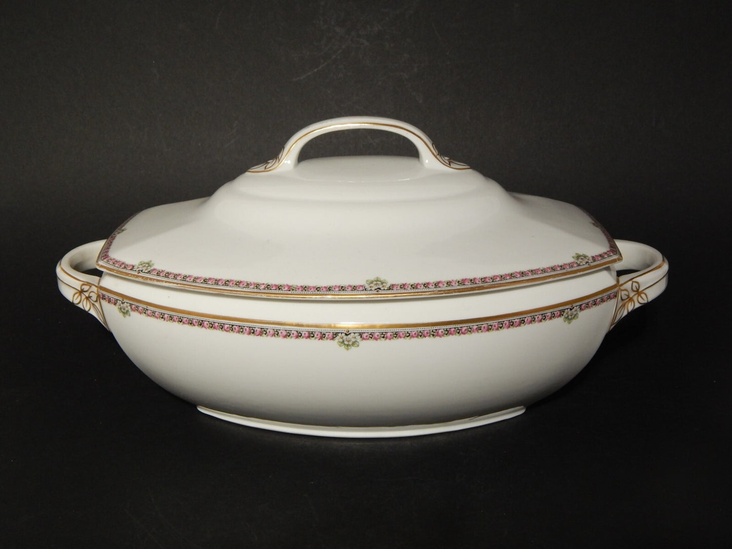 ANTICA ART DECO ZUPPIERA CENTROTAVOLA PORCELLANA HEINRICH &CO BAVARIA LA FAYETTE