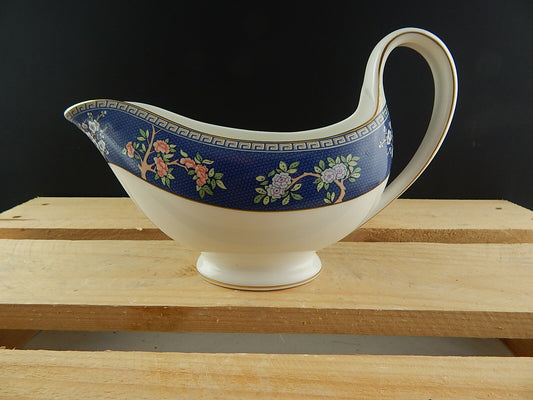 VINTAGE 1986 SALSIERA PORCELLANA WEDGWOOD SAUCE PAN BLUE SIAM