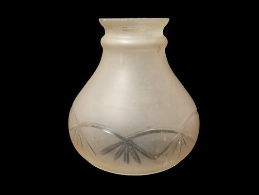ANTICO LIBERTY TULIP PARALUME IN VETRO SATINATO E INCISO PER APPLIQUE O LAMPADA