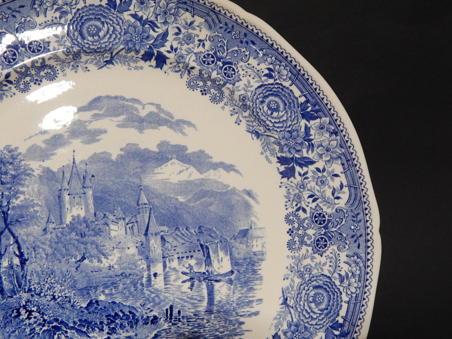 VINTAGE PIATTO PORTATA VASSOIO PORCELLANA VILLEROY&BOCH METTLACH SAAR BURGENLAND