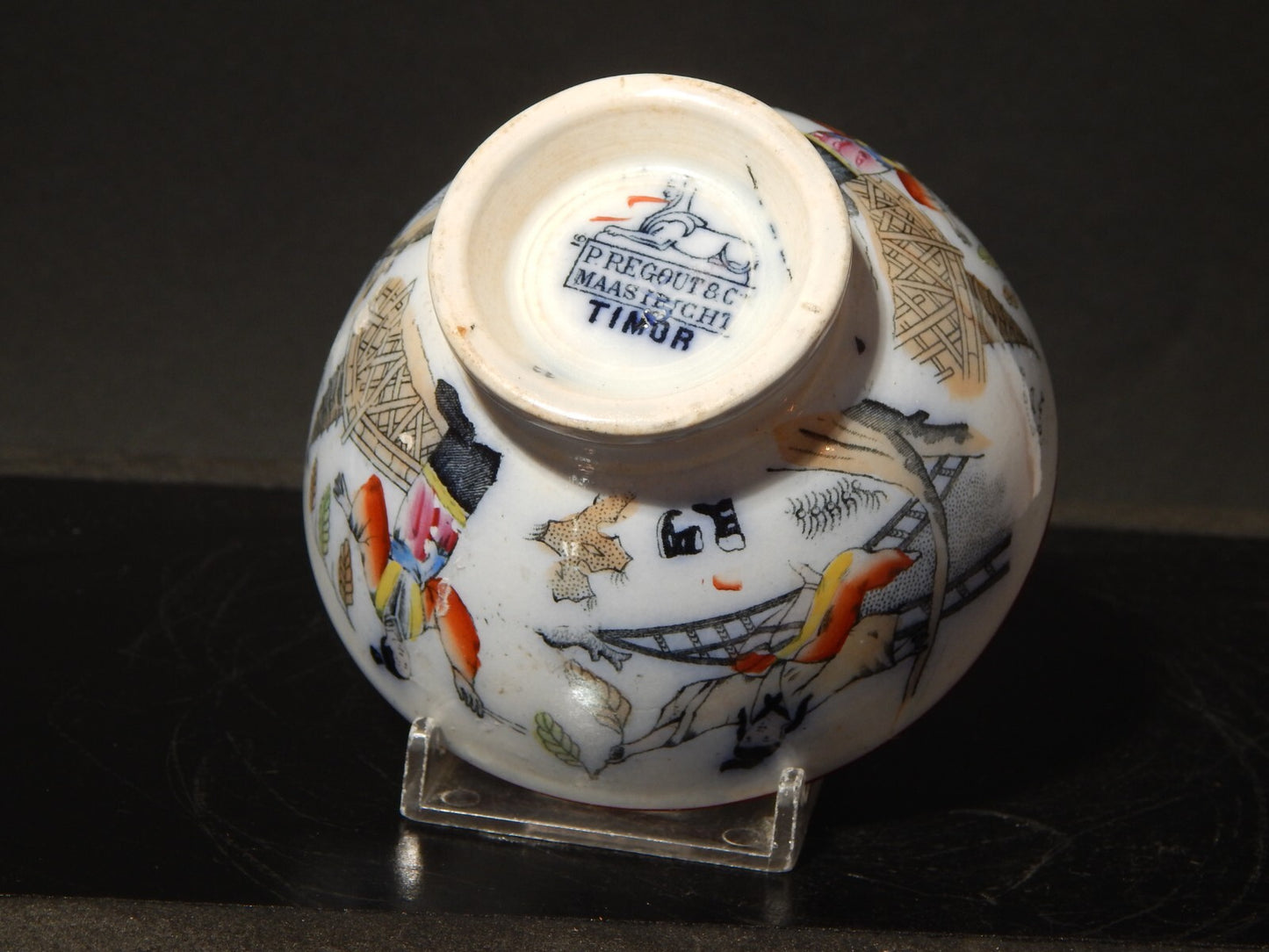 ANTICA CIOTOLA PICCOLA SCODELLA PORCELLANA MAASTRICHT PETRUS REGOUT TIMOR