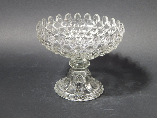 ANTICA PRIMO 800 ORIGINALE ELEGANTE ALZATA COPPA CENTROTAVOLA IN VETRO