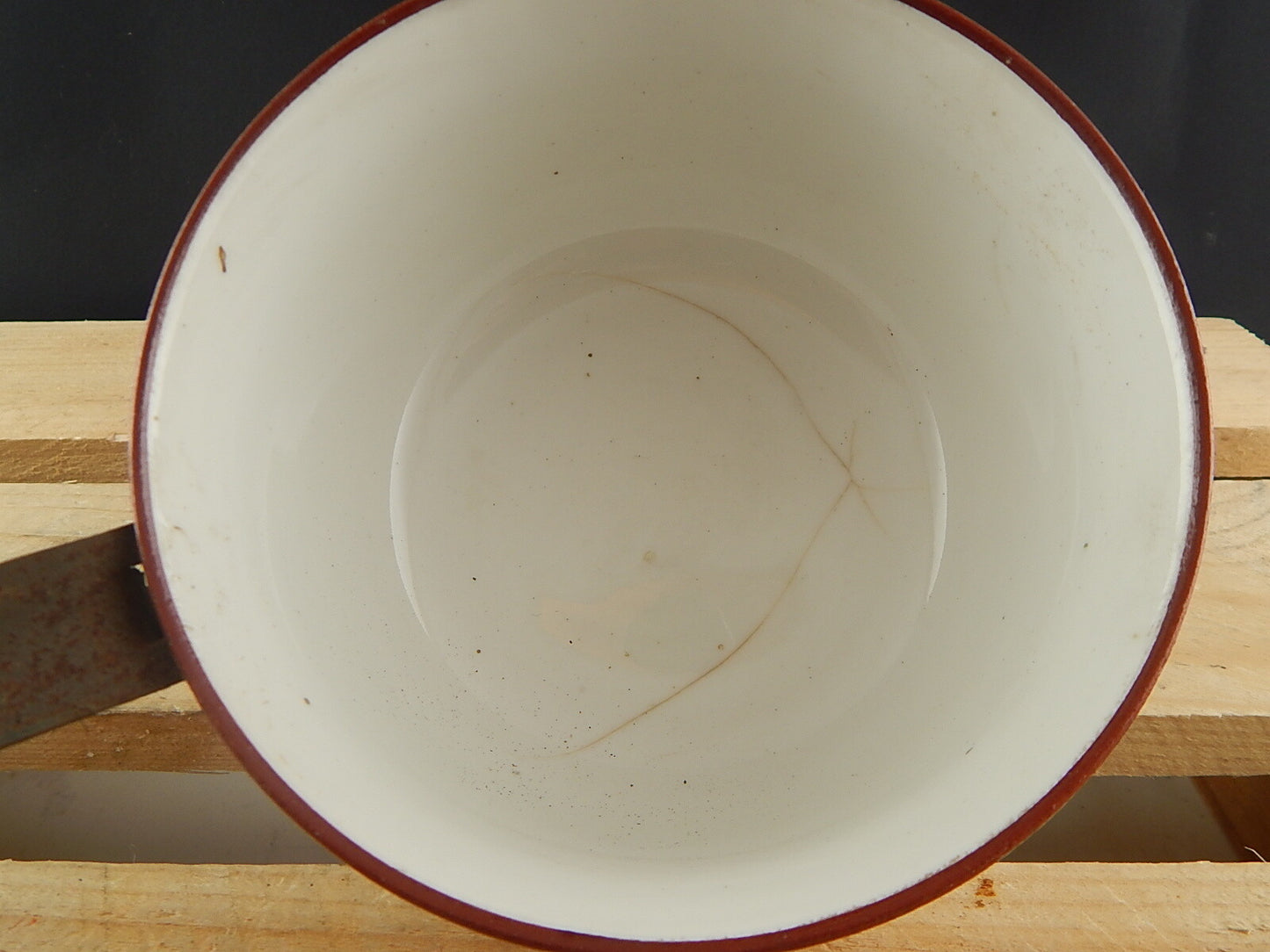 ANTICO RARISSIMO TEGAME PENTOLINO CERAMICA SMALTATA DECORO FLOREALE COLLEZIONE