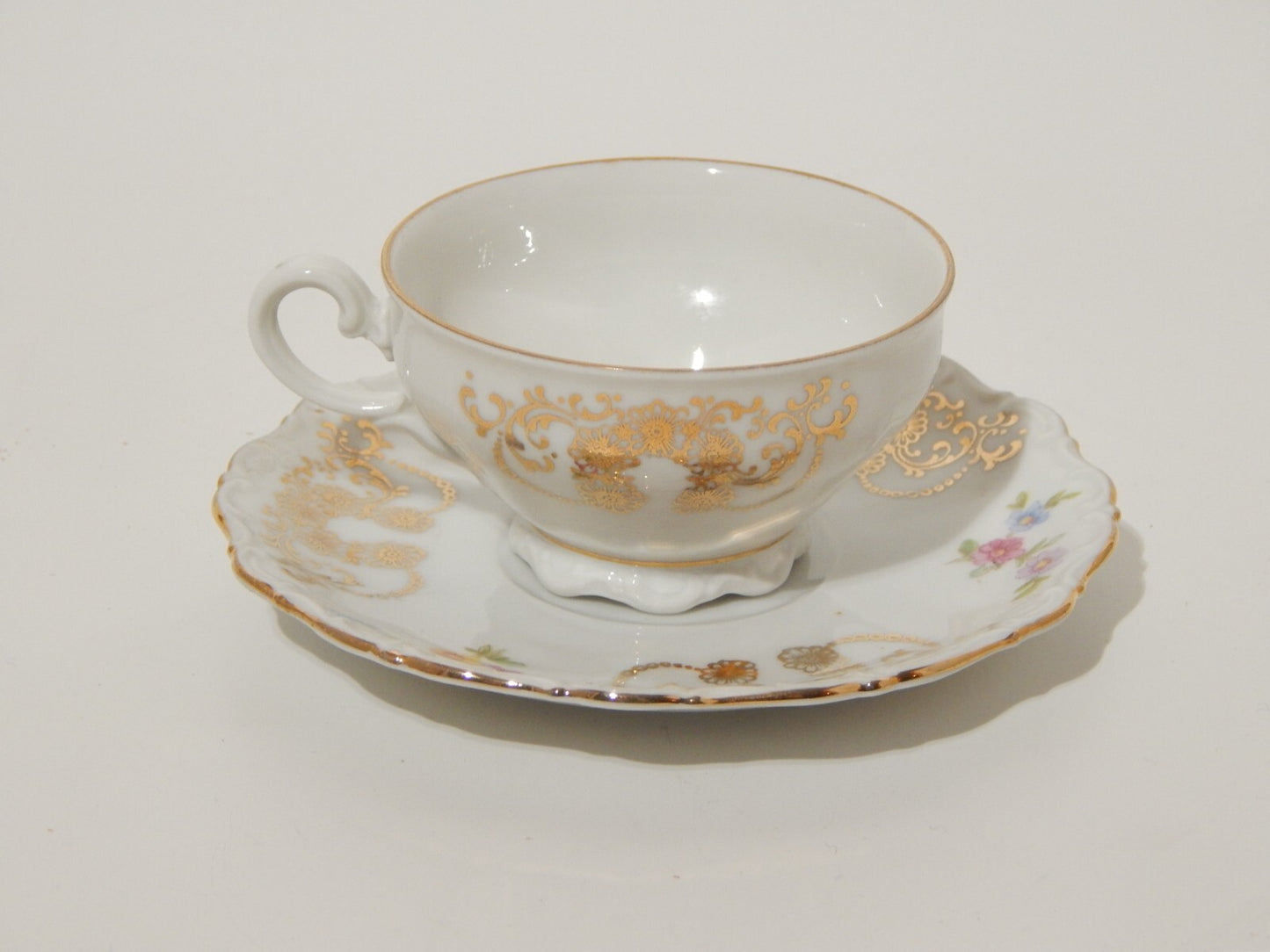 ANTICA TAZZINA CAFFE' PORCELLANA ARABESCHI ORO BAVARIA SELTMANN THERESIA