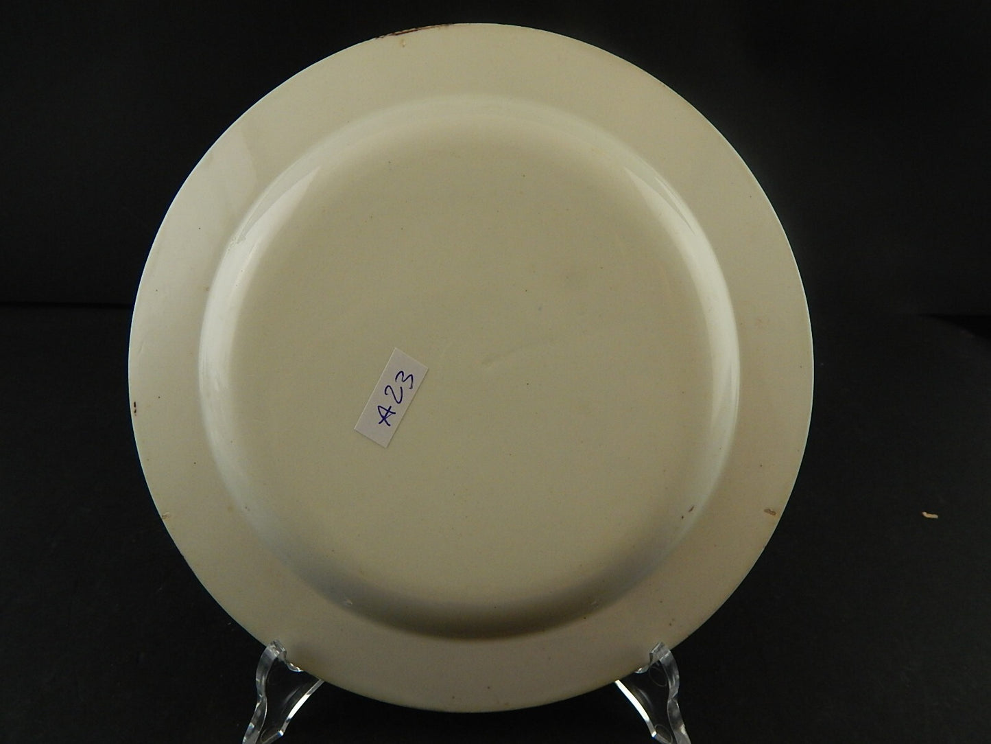 ANTICO PIATTO SEMI PORCELLANA RICHARD MILANO DECORO FERRARA META' 800 #A23