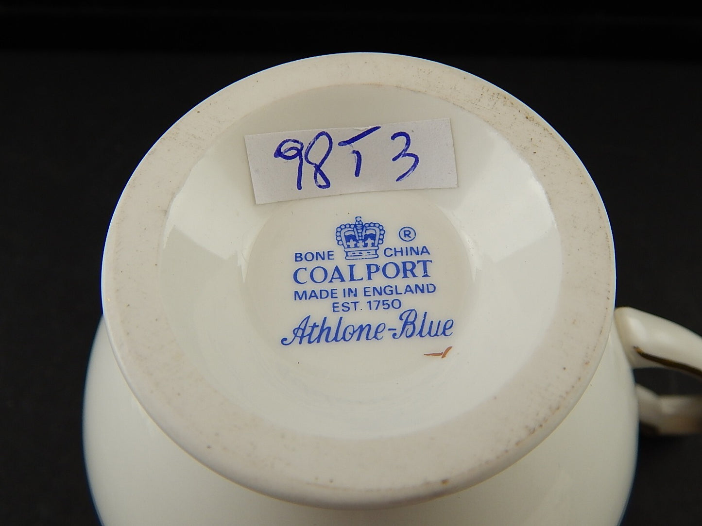 VINTAGE MANIFATTURA COALPORT ATHLONE BLUE TAZZA TE' PORCELLANA