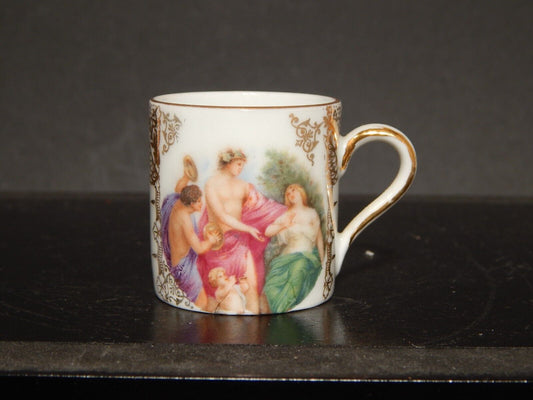 ANTICA TAZZINA MINIATURA PORCELLANA IMPERO MARCHIO VIENNA NUMERATA COLLEZIONE #