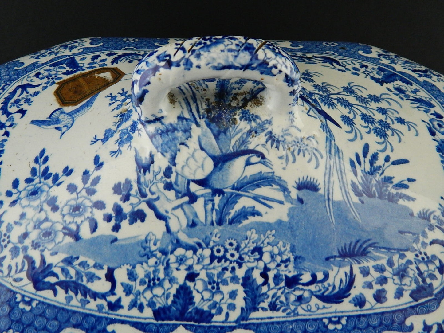 ANTICA INTROVABILE CENTROTAVOLA ZUPPIERA CERAMICA FINE 1700 GEORGIAN PERIOD