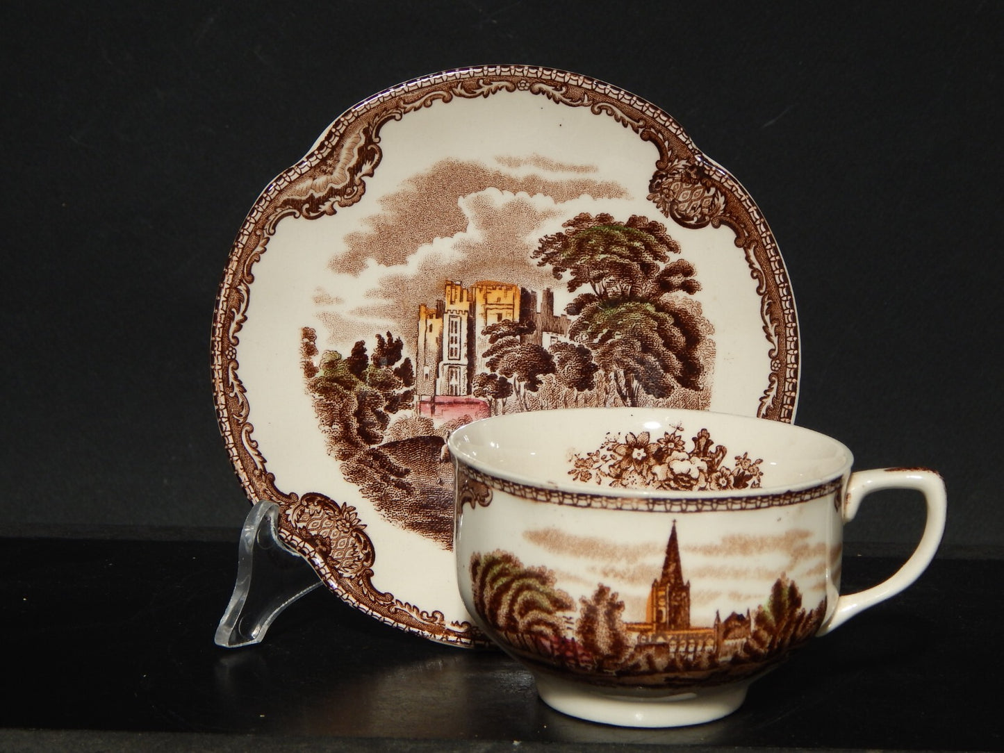 ANTICA TAZZA DA TE' PORCELLANA JOHNSON BROS OLD BRITAIN CASTLE MULTICOLOR