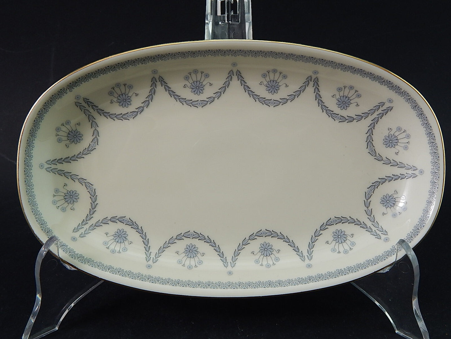 VINTAGE VASSOIO RAVIERA PORCELLANA AVORIO KRAUTHEIM BAVARIA STILE IMPERO