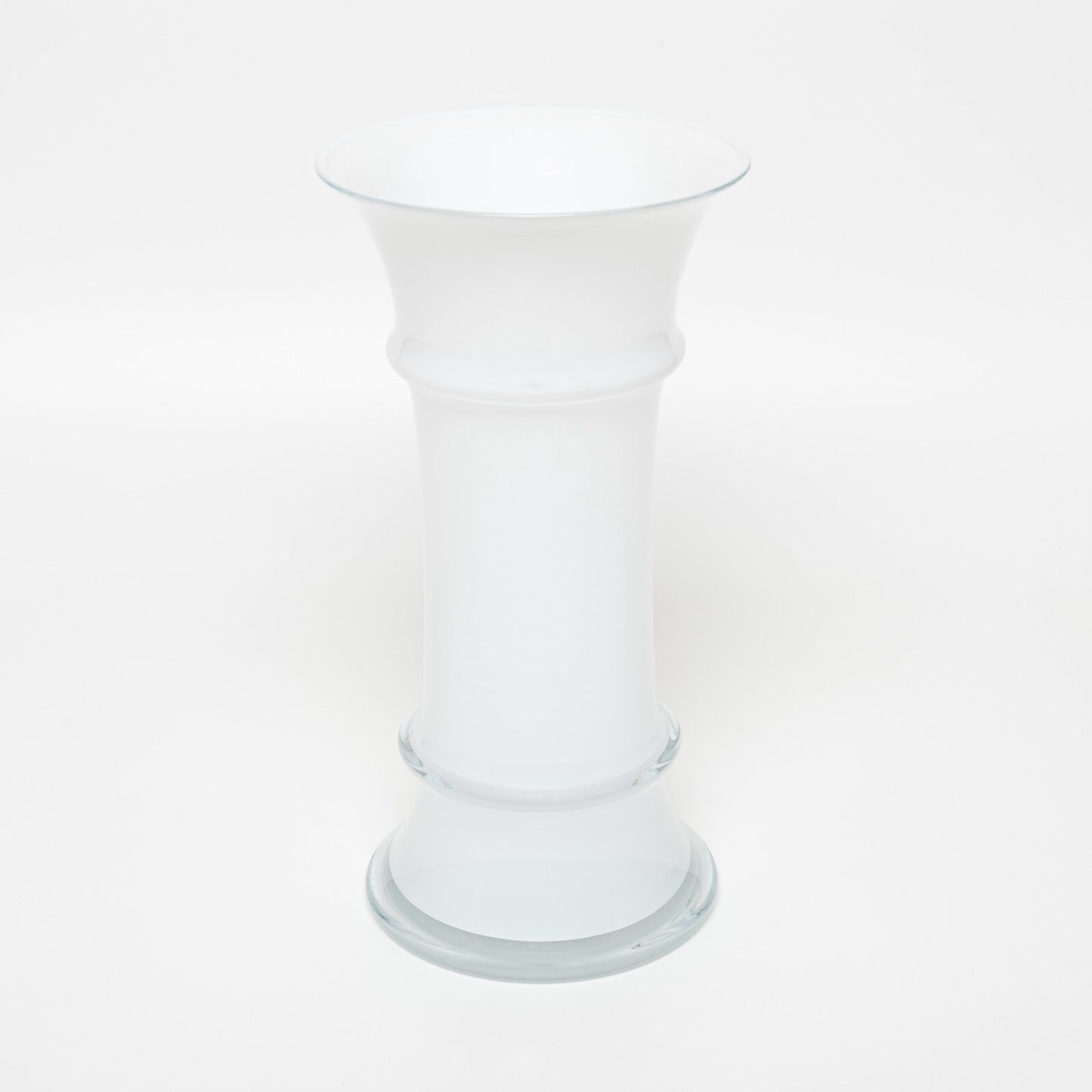 VASO VETRO SOFFIATO OPALINO BIANCO HOLMEGARD MB MICHAEL BANG CM 23