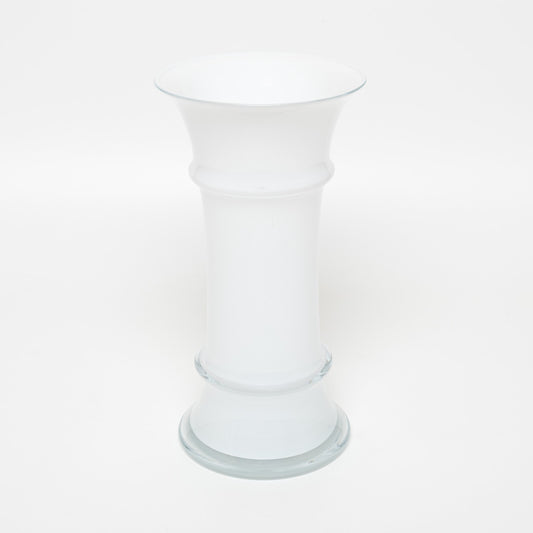 VASO VETRO SOFFIATO OPALINO BIANCO HOLMEGARD MB MICHAEL BANG CM 23