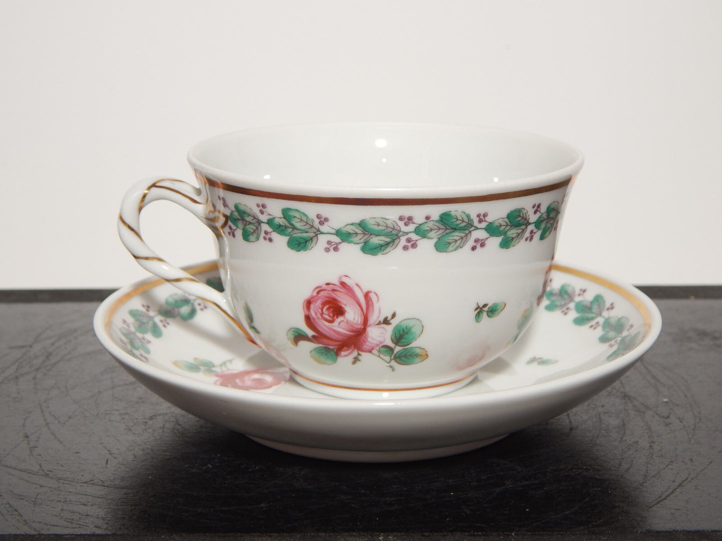 PREZIOSA RICHARD GINORI PITTORIA DOCCIA TAZZA DA TE' PORCELLANA DECORO FLOREALE